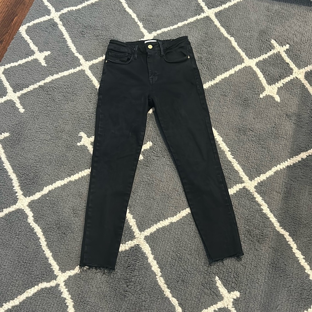 Frame Le One Skinny Black Jeans Size 1
